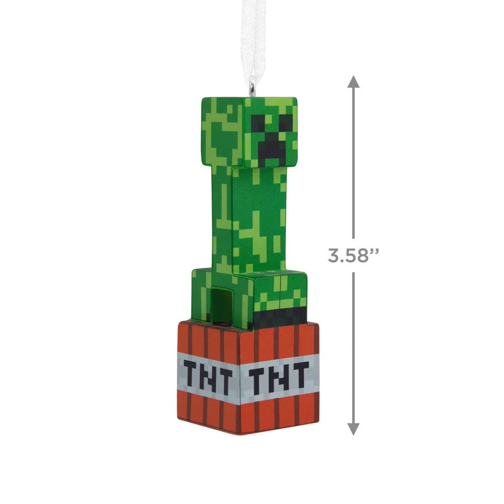 Minecraft Creeper on TNT Christmas Ornament