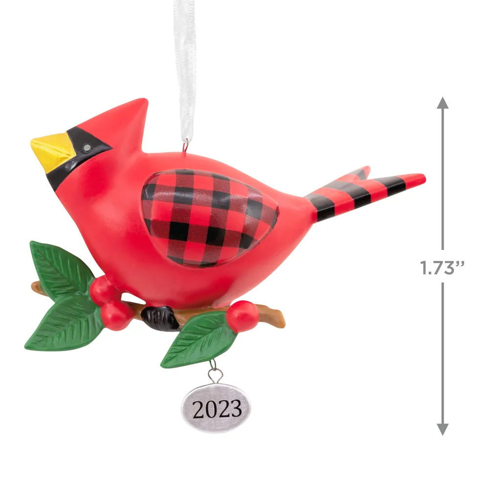 Cute Cardinal 2023 Christmas Ornament, Premium Porcelain