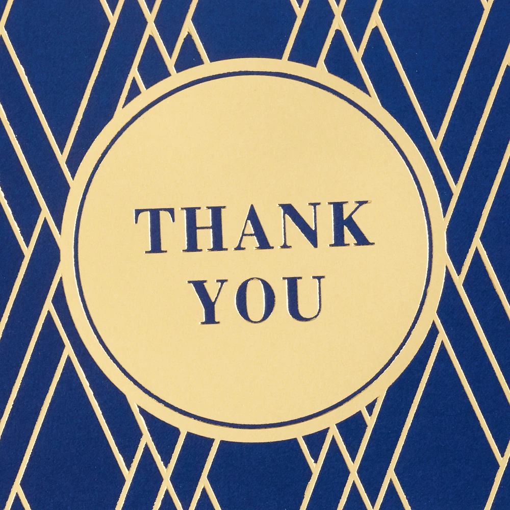 Hallmark Thank You Cards Assortment, Gold and Navy (120 Thank You Notes with Envelopes for Wedding, Bridal Shower, Baby Shower, Business, Graduation)