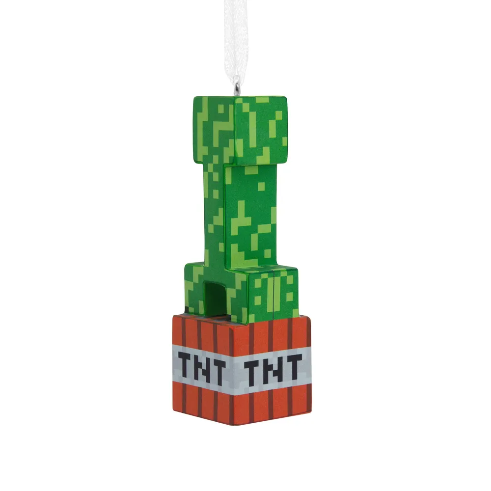 Minecraft Creeper on TNT Christmas Ornament
