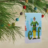 Hallmark Christmas Ornament Elf Retro Video Cassette Case Shatterproof