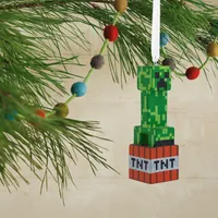 Minecraft Creeper on TNT Christmas Ornament