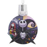 Disney Tim Burton's The Nightmare Before Christmas Jack and Sally Light-Up Christmas Ornament