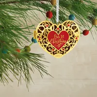 Our First Christmas Heart Locket 2023 Christmas Ornament, Premium Metal