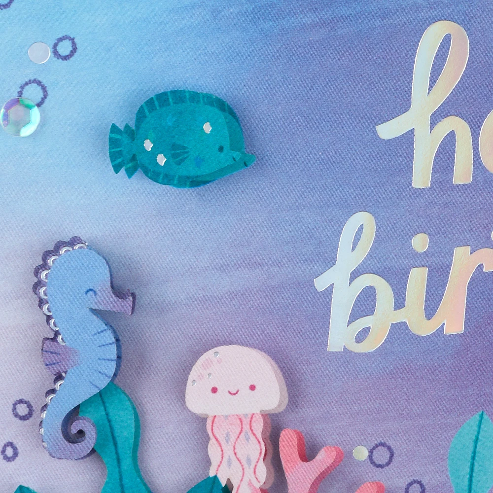 Hallmark Signature Birthday Card for Girls (Mermaid)