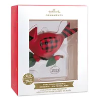 Cute Cardinal 2023 Christmas Ornament, Premium Porcelain