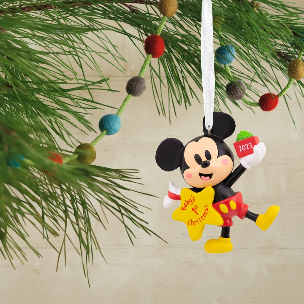 Disney Mickey Mouse Baby's First Christmas 2023 Christmas Ornament