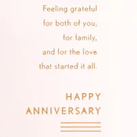 Anniversary Greeting Card for Parents (Grateful For You Both)