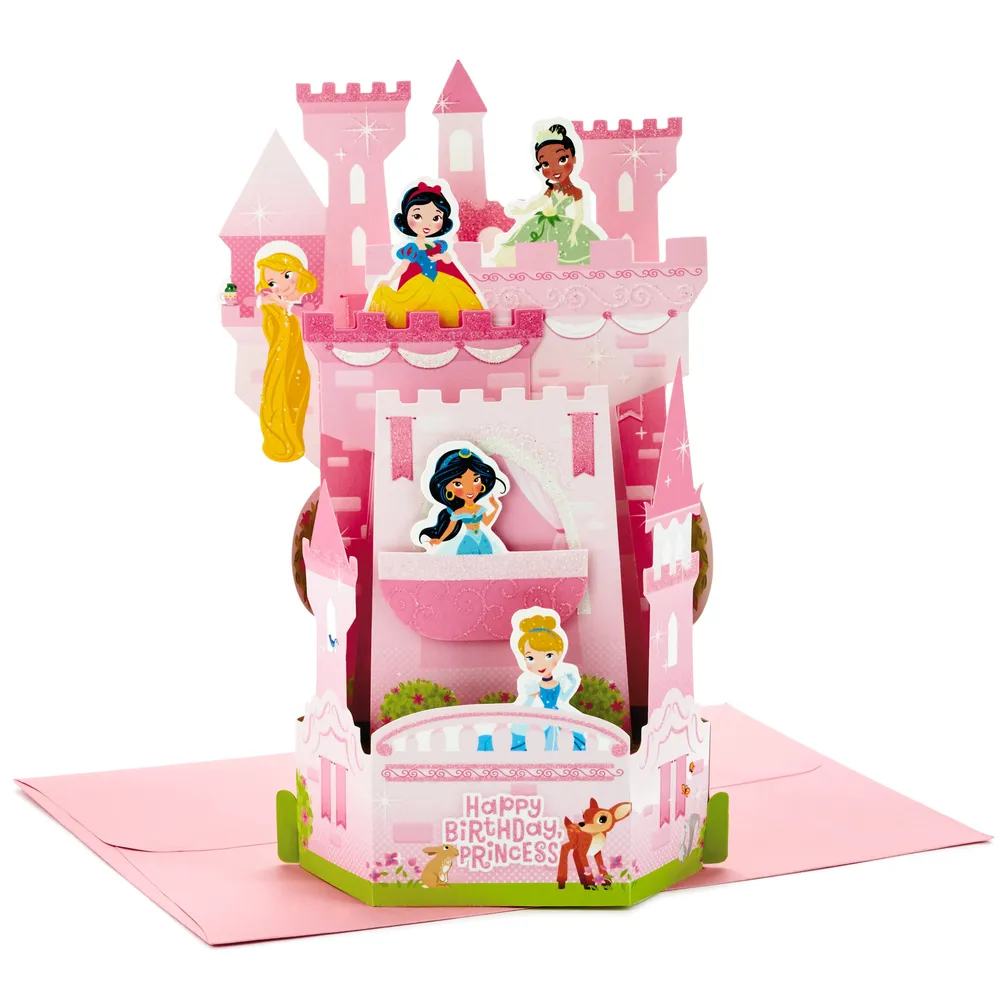 Hallmark Disney Princess Earring Stickers Birthday Card for Kids