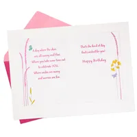 Colorful Wildflowers Perfect Day Birthday Card