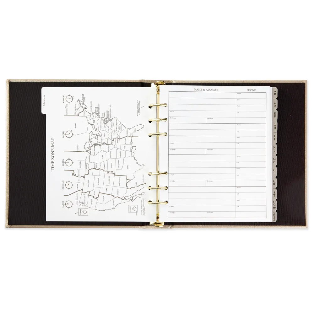 Refillable Address Book (Cream)