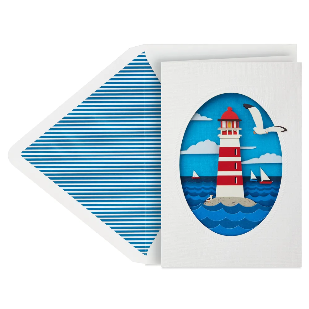 Signature Blank Card, Lighthouse (Birthday Card, All Occasion Card)