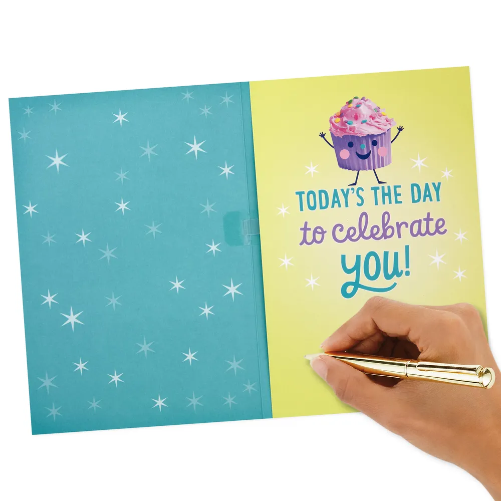 Hallmark Birthday Card for Girls with Sound (Cupcake, Plays Happy by Pharrell Williams)