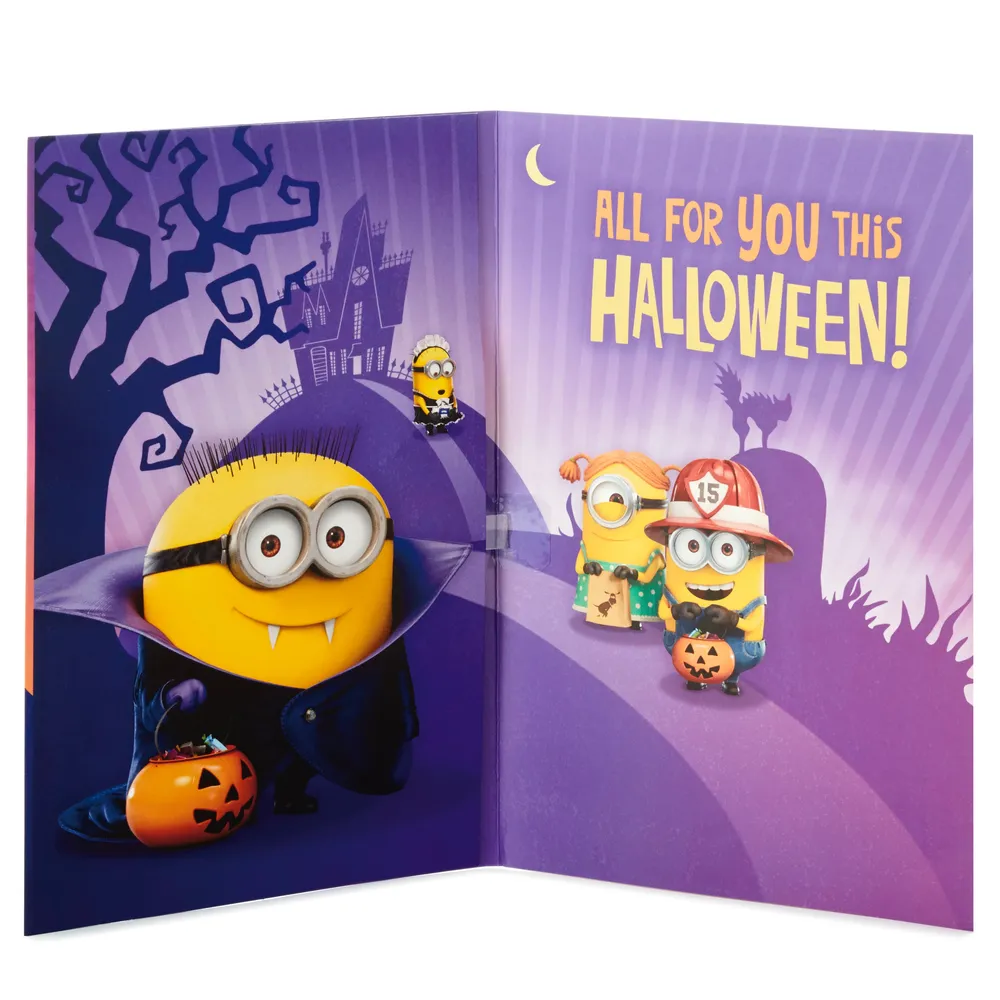 Minions Halloween Card with Song for Kids (Plays