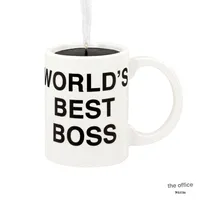 The Office World's Best Boss Coffee Mug Christmas Ornament