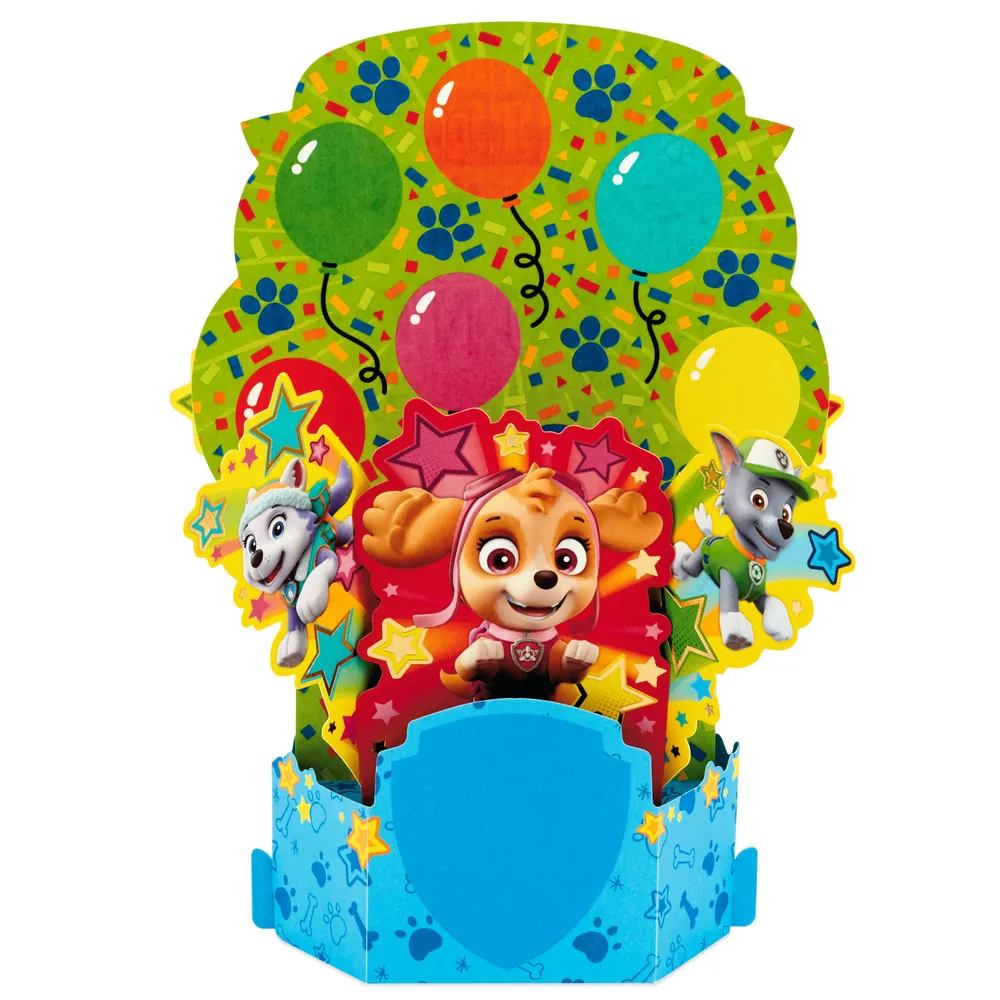 Paper Wonder Pop Up Birthday Card for Kids (Paw Patrol)