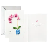 Blooming Orchid Birthday Card