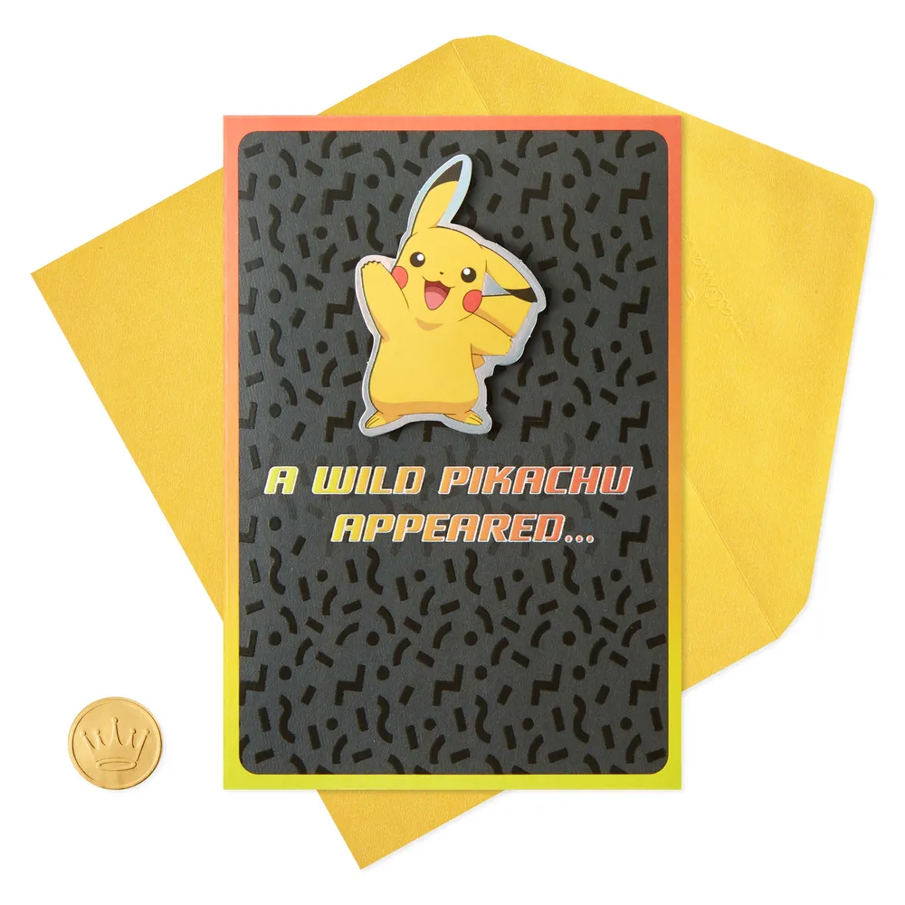 Pokémon Birthday Card (Wild Pikachu)