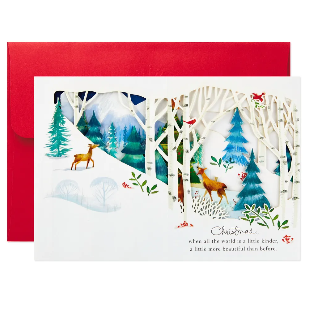 Paper Wonder Pop Up Holiday Card (Woodland Animals Pop Up)