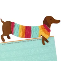 Wiener Dog in Sweater Birthday Card