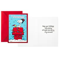 Peanuts Christmas Cards Assortment, Snoopy and Woodstock (6 Cards with Envelopes, 2 Designs)