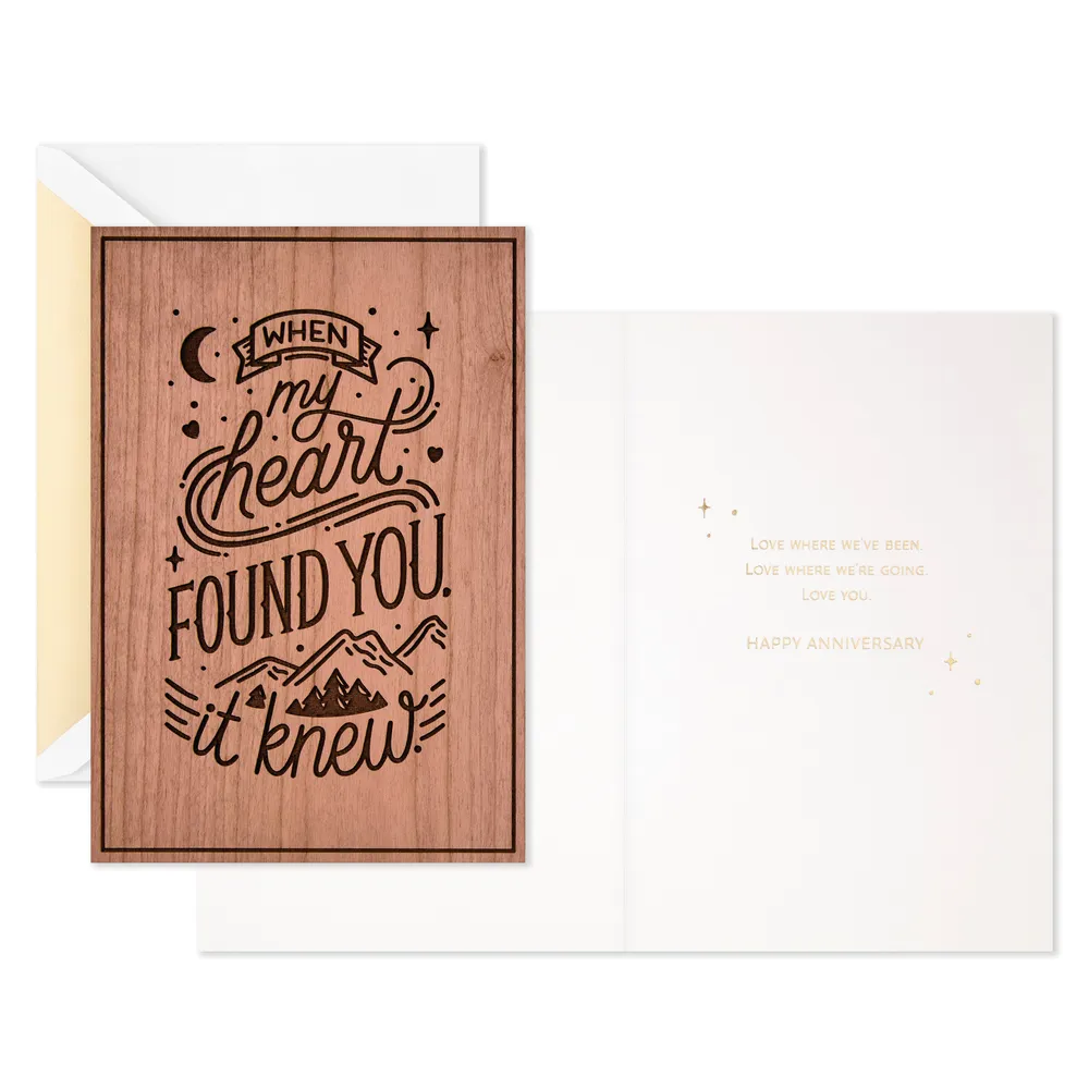 Hallmark Signature Wood Anniversary Card (Where We've Been, Where We're Going)