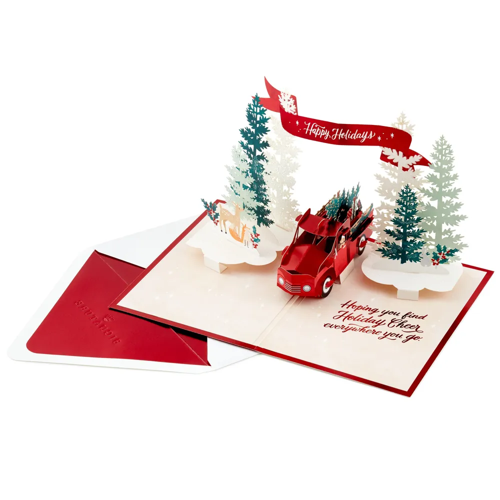 Signature Paper Wonder Pop Up Christmas Card (Red Truck)