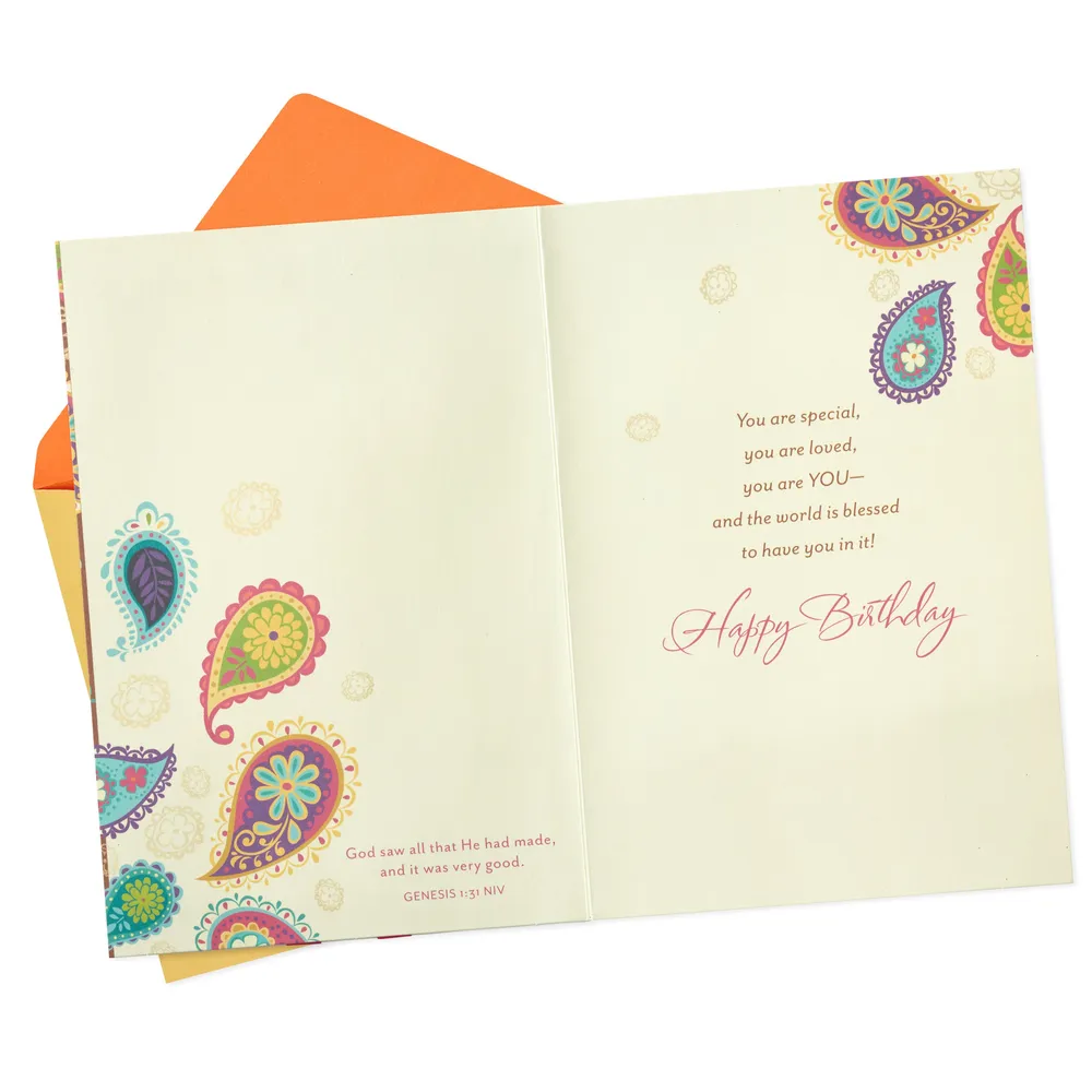 Mahogany Religious Birthday Card for Her (Celebrating You)