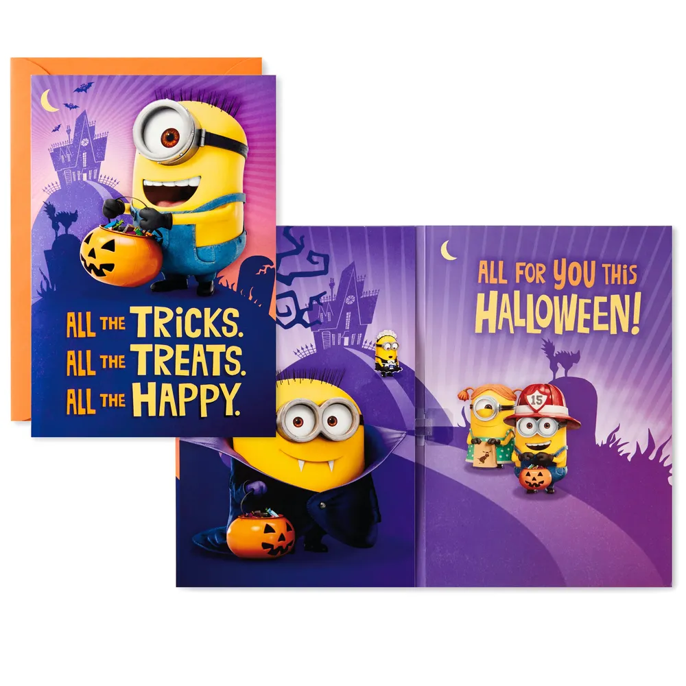 Minions Halloween Card with Song for Kids (Plays