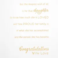 Graduation Card for Daughter (Congratulations with Love)