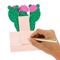 Paper Wonder Blank Pop Up Card (Potted Cactus)