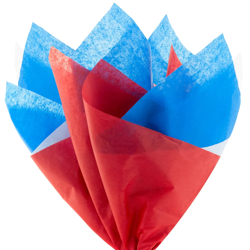 Red, White and Blue Bulk Tissue Paper (120 Sheets) for Gift Bags, Birthdays, Graduations, Christmas, Hanukkah