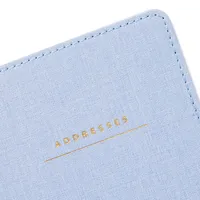 Hardcover Address Book (Blue Chambray)