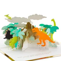 Happy Birthday Dinosaurs 3D Pop-Up Birthday Card