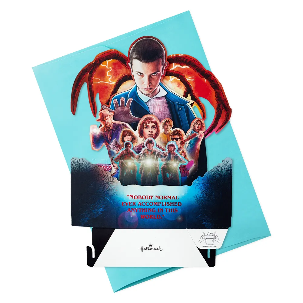 Hallmark Paper Wonder Stranger Things Pop Up Card (Birthday, Encouragement, Friendship Card)