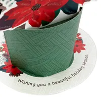 Paper Wonder Displayable Pop Up Christmas Card (Poinsettia Bouquet)