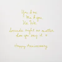 Signature Anniversary Card (Wooden You & Me)
