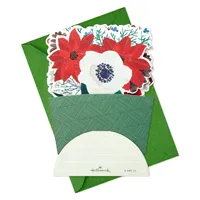 Paper Wonder Displayable Pop Up Christmas Card (Poinsettia Bouquet)