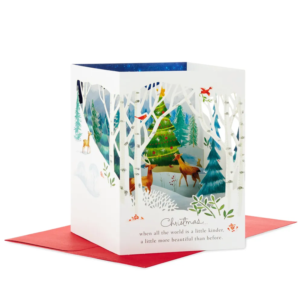 Paper Wonder Pop Up Holiday Card (Woodland Animals Pop Up)