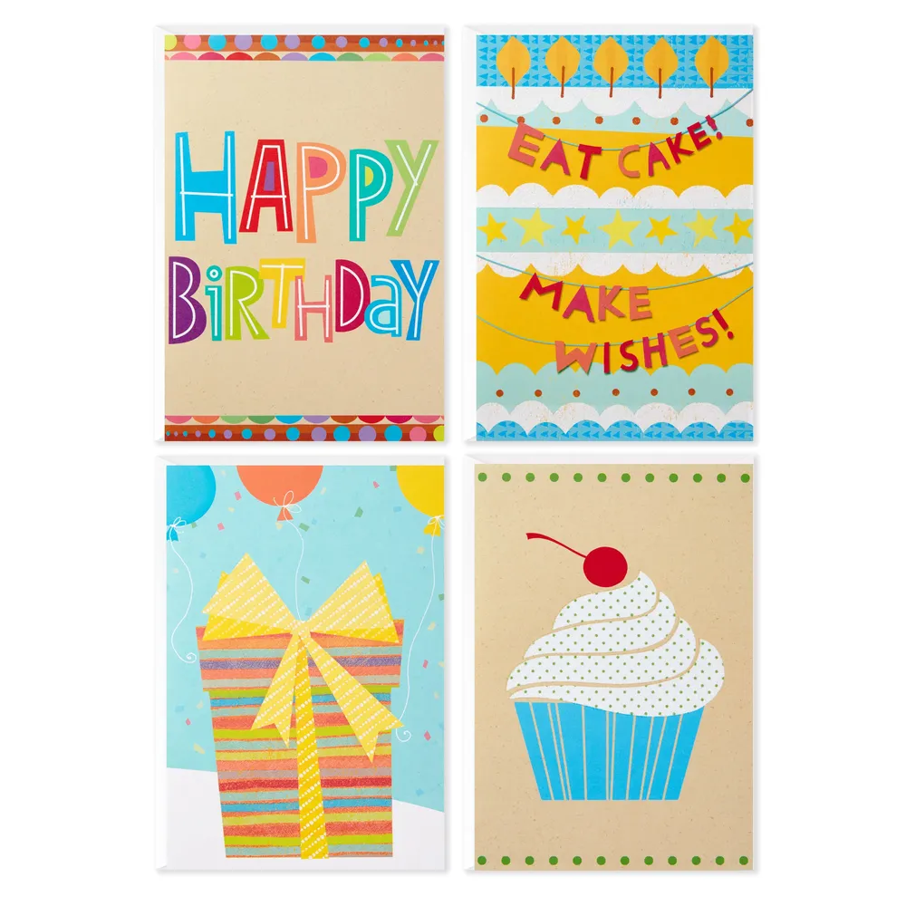 Assorted Birthday Cards (Birthday Icons, 12 Cards and Envelopes)