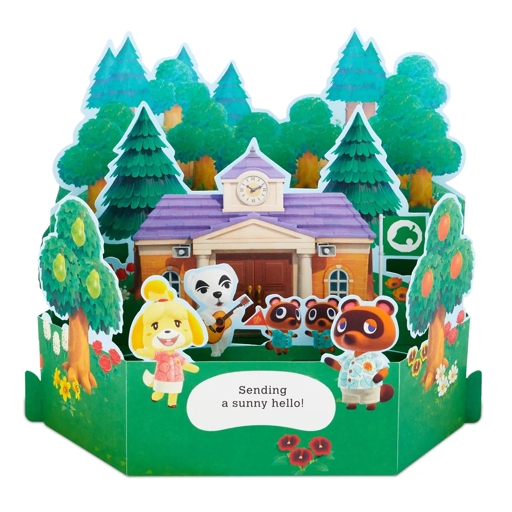 Hallmark Paper Wonder Animal Crossing Pop Up Card (Birthday, Encouragement, Friendship Card)