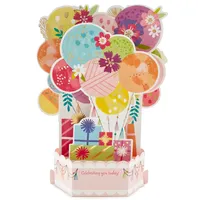 Paper Wonder Musical Pop Up Birthday Card (Mylar Balloon Explosion, Plays Happy Birthday)