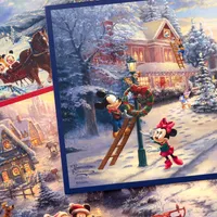 Thomas Kinkade Boxed Christmas Cards Assortment, Mickey Mouse (3 Designs, 24 Christmas Cards with Envelopes)