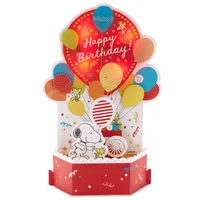 Peanuts® Snoopy Balloons Musical 3D Pop-Up Birthday Card With Light