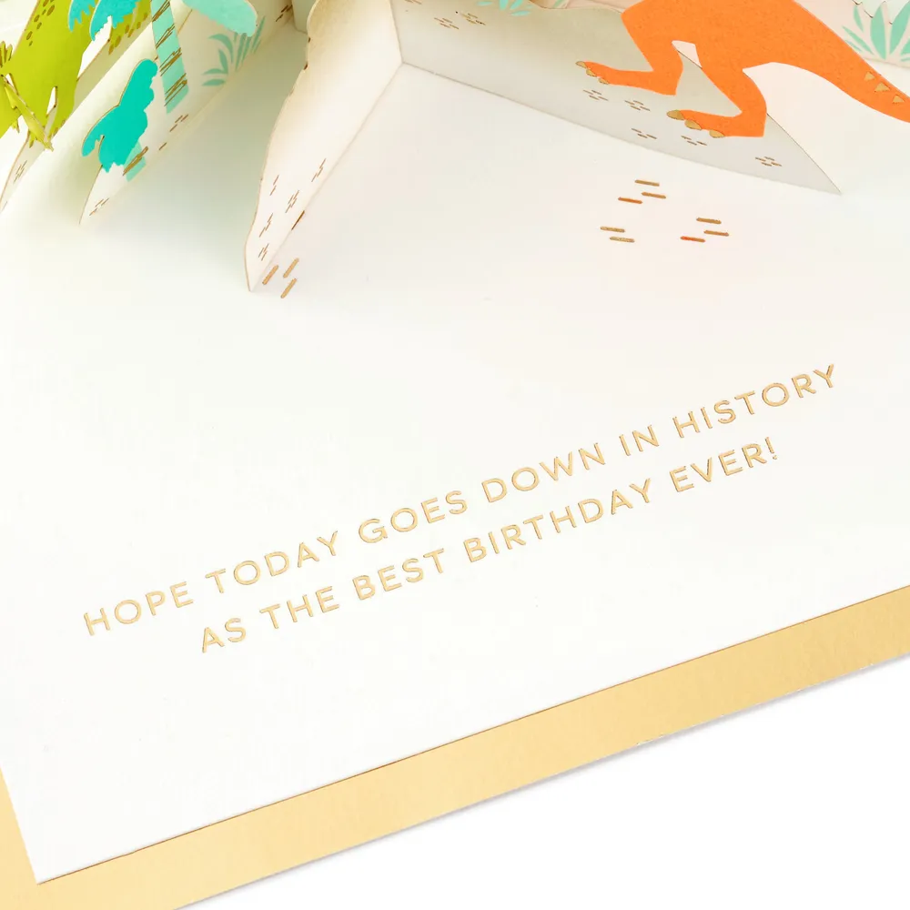 Happy Birthday Dinosaurs 3D Pop-Up Birthday Card