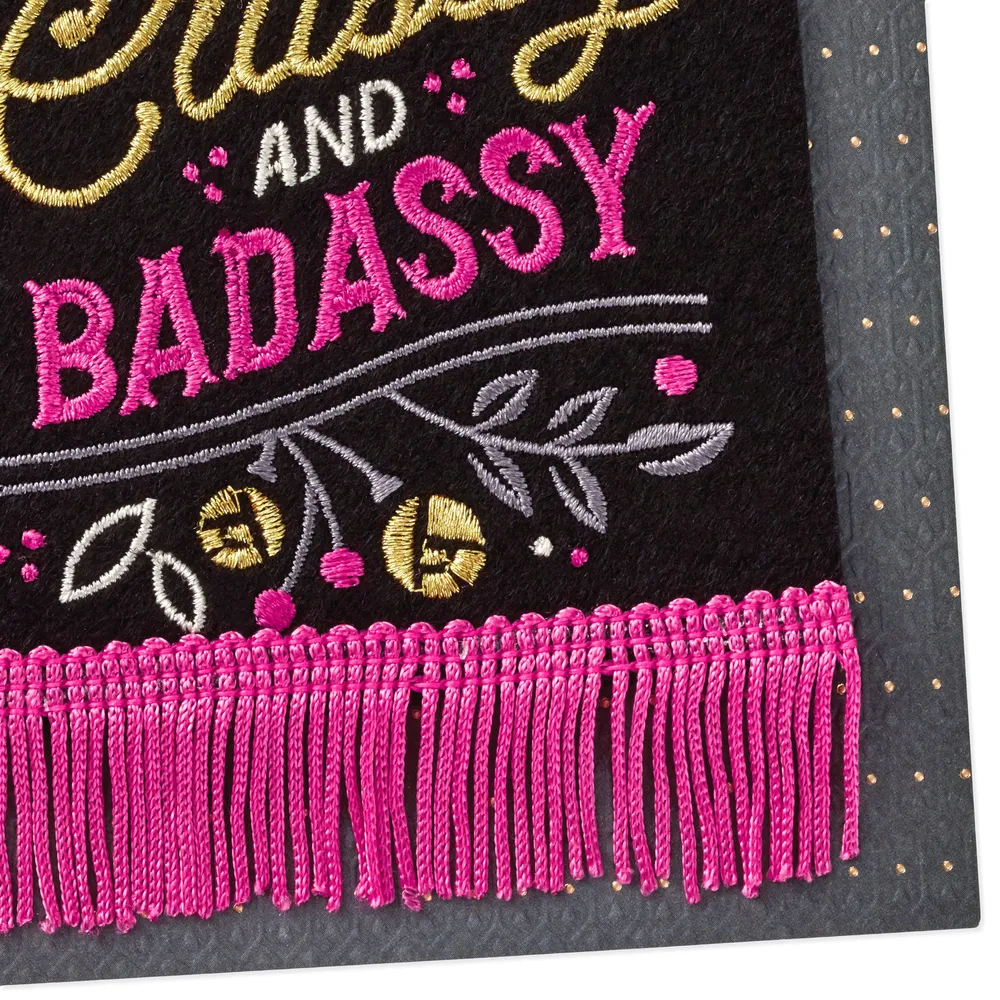 Sassy, Classy and Badassy Birthday Card With Removable Banner