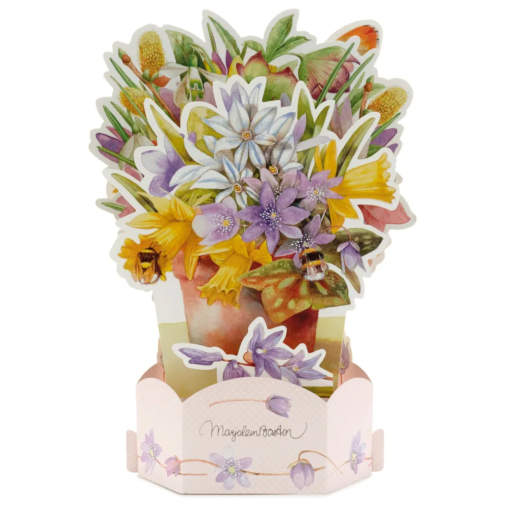 Hallmark Paper Wonder Musical Mothers Day, Birthday, Spring Pop Up Card for Women (Marjolein Bastin Bouquet, Plays Just to See You Smile)