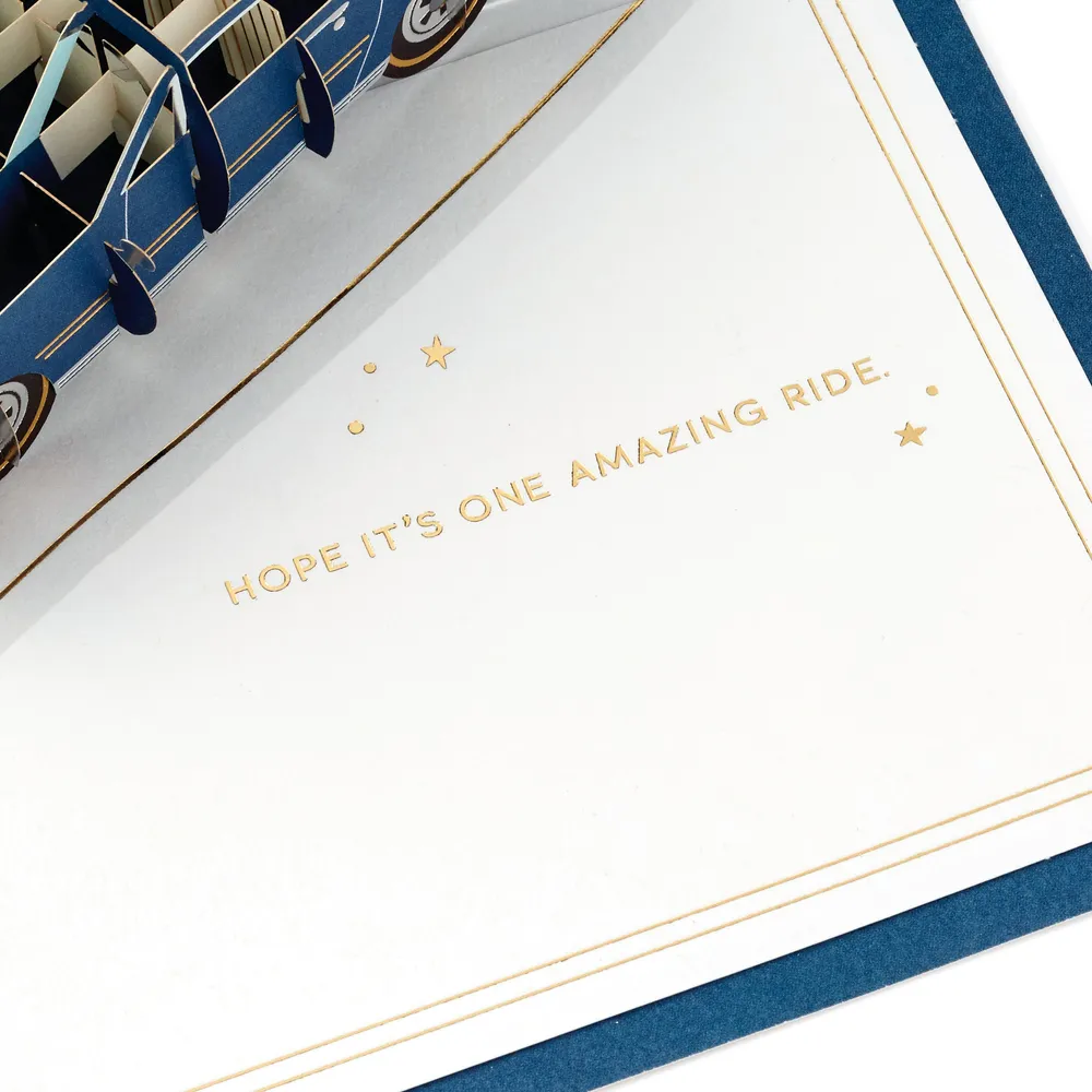 Amazing Ride Vintage Car 3D Pop Up Birthday Card