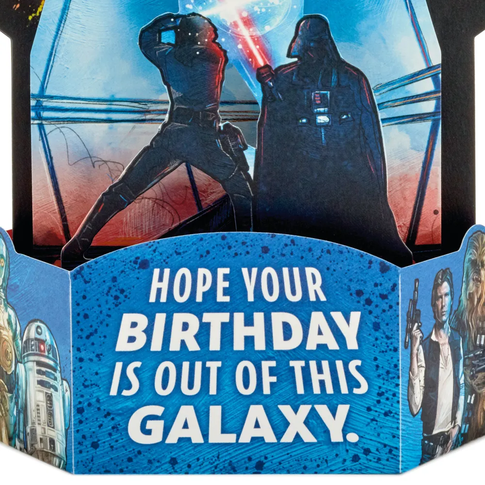 Star Wars™ Galaxy Musical 3D Pop-Up Birthday Card With Light