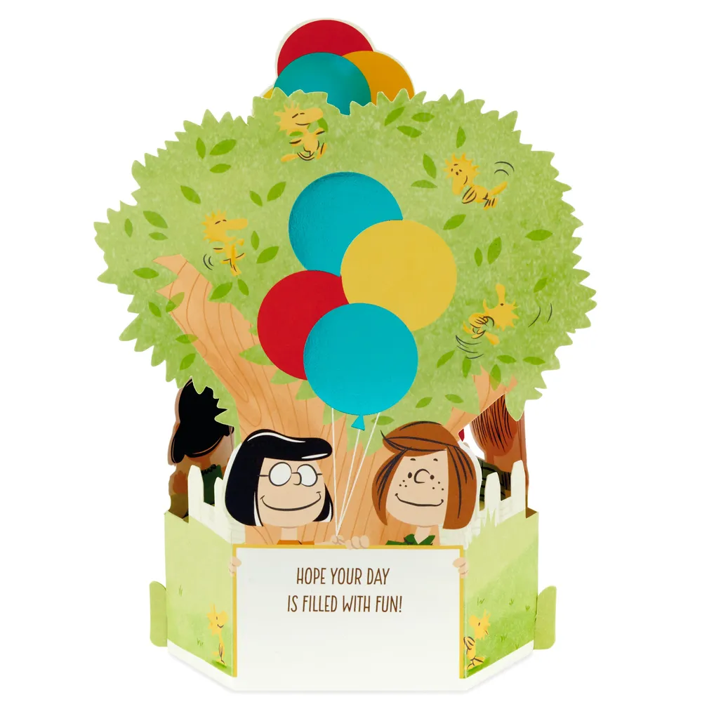 Paper Wonder Peanuts Pop Up Birthday Card (Snoopy, Charlie Brown, Day Filled with Fun)